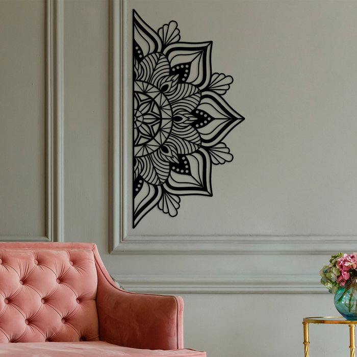 Wallity Mandala-S-1 Accesorio de Pared Decorativo de Metal Negro
